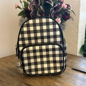 Mini checkered backpack from Claire’s